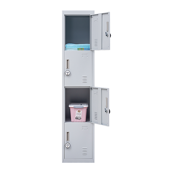 4-Door Vertical Locker for Office Gym Shed School Home Storage