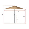 9FT Patio Umbrella Outdoor Garden Table Umbrella with 8 Sturdy Ribs