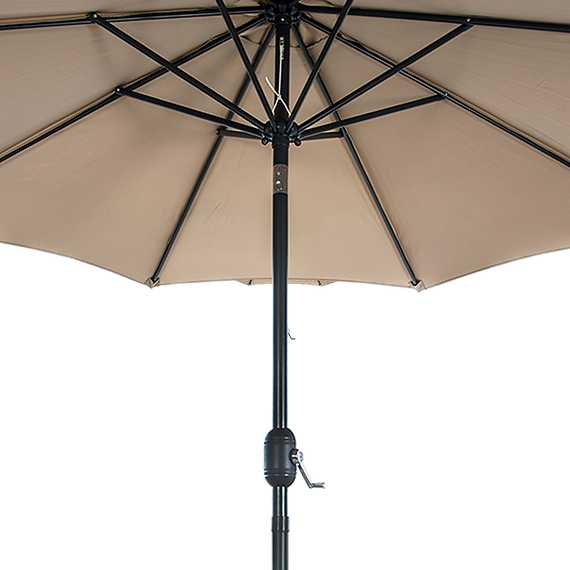 9FT Patio Umbrella Outdoor Garden Table Umbrella with 8 Sturdy Ribs