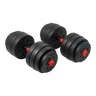 40kg Adjustable Rubber Dumbbell Set Barbell Home GYM Exercise Weights