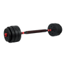 40kg Adjustable Rubber Dumbbell Set Barbell Home GYM Exercise Weights