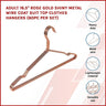 Adult 16.5" Rose Gold Shiny Metal Wire Coat Suit Top Clothes Hangers (60pc per set)