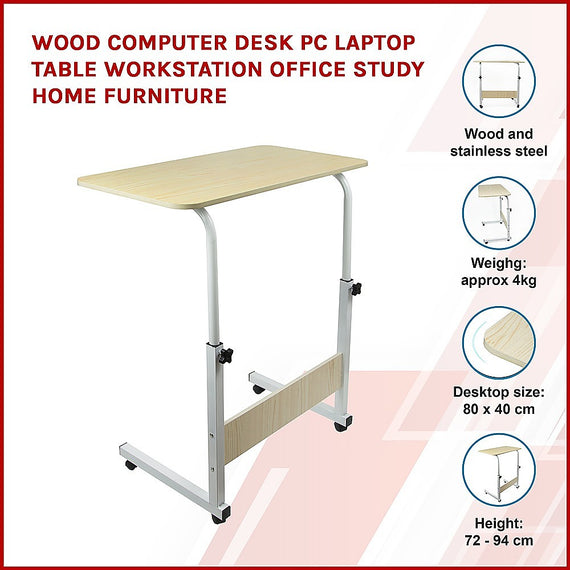 Wood Computer Desk PC Laptop Table Workstation Office Study Home Furniture