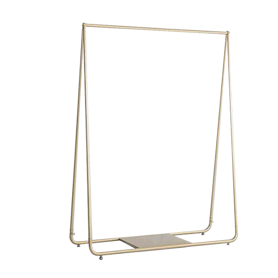 Gold Clothing Retail Shop Commercial Garment Display Rack