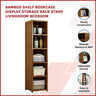 Bamboo Shelf Bookcase Display Storage Rack Stand Livingroom Bedroom