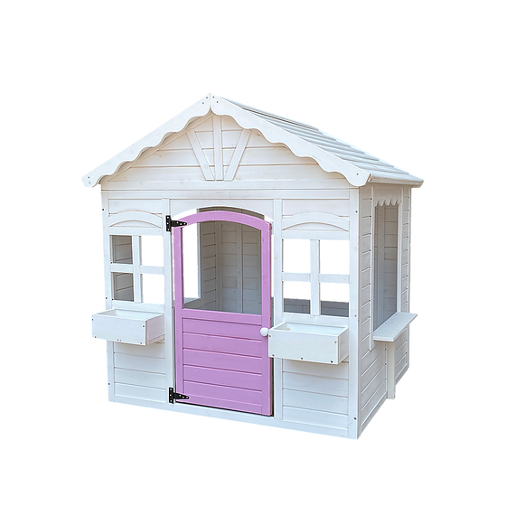 Cubby House Kids Wooden Outdoor Playhouse Cottage Play Children Timber