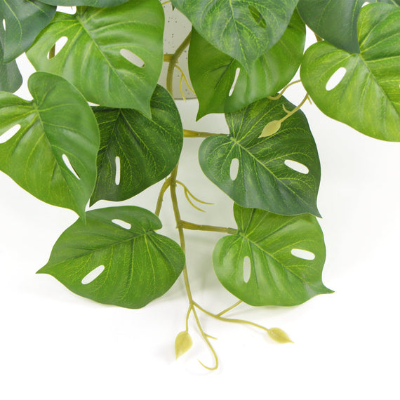 Decorative Ceramic Bowl Potted Artificial Monstera Plant 30cm