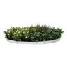 Slimline Artificial Green Wall Disc Art 90cm Green Field UV Resistant (Fresh White)