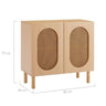 Kailua Rattan 2-Door Accent Cabinet in Maple