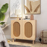 Kailua Rattan 2-Door Accent Cabinet in Maple