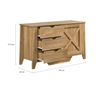 Mica Wooden Sliding door Sideboard with 3 Drawers