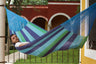 Mayan Legacy Queen Size Outdoor Cotton Mexican Hammock in Oceanica Colour