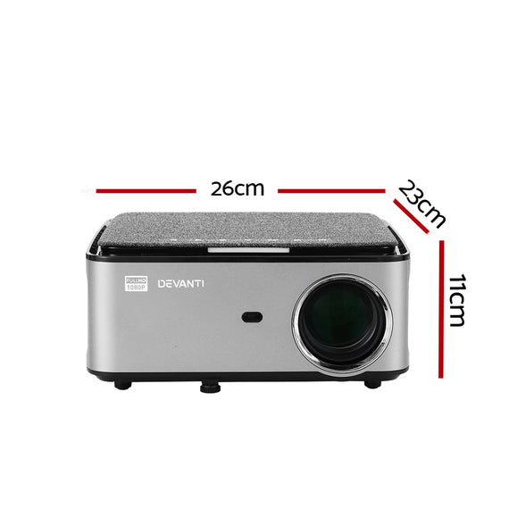 Devanti Mini Video Projector Wifi USB Portable HD 1080P Home Theater Speaker