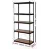 Giantz 4x1.8M Garage Shelving Warehouse Rack Pallet Racking Storage Shelve Black