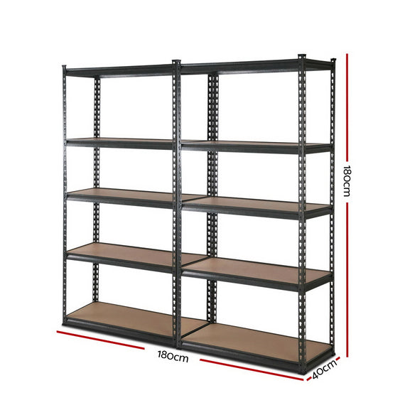 Giantz 2x1.8M Garage Shelving Warehouse Rack Pallet Racking Storage Charcoal