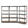 3x1.8M 5-Shelves Steel Warehouse Shelving Racking Garage Storage Rack Grey