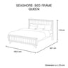 5 Pieces Bedroom Suite Queen Size Silver Brush in Acacia Wood Construction Bed, Bedside Table, Tallboy & Dresser