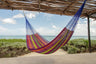 Mayan Legacy Queen Size Super Nylon Mexican Hammock in Mexicana Colour